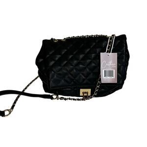 Carthan Black Lunch Bag Purse with Insulated Bottom Pocket New with tag
